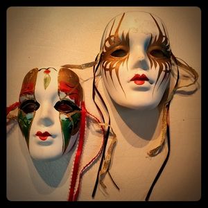 Handpainted ceramic masks